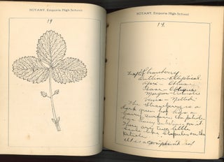 BOTANY NOTE BOOK EMPORIA HIGH SCHOOL KANSAS STUDENT MANUSCRIPT WITH 78 HAND-DRAWN BOTANICAL STUDIES