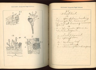 BOTANY NOTE BOOK EMPORIA HIGH SCHOOL KANSAS STUDENT MANUSCRIPT WITH 78 HAND-DRAWN BOTANICAL STUDIES