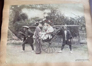 U.S.S. BALTIMORE NAVAL TRAVEL SCRAPBOOK WITH MEIJI JAPAN & EGYPT HAND-COLORED PHOTOGRAPHS, CRUCIFIXION & GOKUMON, 1898 ST. KITTS PROGRAM