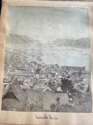 U.S.S. BALTIMORE NAVAL TRAVEL SCRAPBOOK WITH MEIJI JAPAN & EGYPT HAND-COLORED PHOTOGRAPHS, CRUCIFIXION & GOKUMON, 1898 ST. KITTS PROGRAM