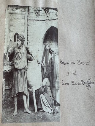 U.S.S. BALTIMORE NAVAL TRAVEL SCRAPBOOK WITH MEIJI JAPAN & EGYPT HAND-COLORED PHOTOGRAPHS, CRUCIFIXION & GOKUMON, 1898 ST. KITTS PROGRAM
