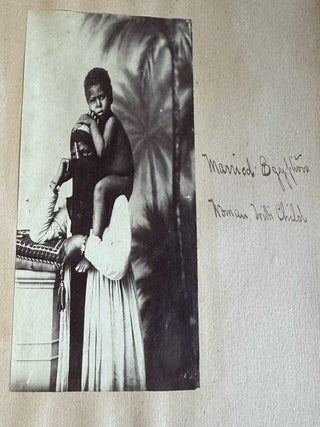 U.S.S. BALTIMORE NAVAL TRAVEL SCRAPBOOK WITH MEIJI JAPAN & EGYPT HAND-COLORED PHOTOGRAPHS, CRUCIFIXION & GOKUMON, 1898 ST. KITTS PROGRAM