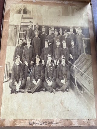 U.S.S. BALTIMORE NAVAL TRAVEL SCRAPBOOK WITH MEIJI JAPAN & EGYPT HAND-COLORED PHOTOGRAPHS, CRUCIFIXION & GOKUMON, 1898 ST. KITTS PROGRAM