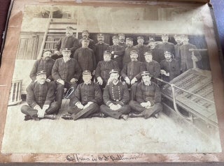 U.S.S. BALTIMORE NAVAL TRAVEL SCRAPBOOK WITH MEIJI JAPAN & EGYPT HAND-COLORED PHOTOGRAPHS, CRUCIFIXION & GOKUMON, 1898 ST. KITTS PROGRAM