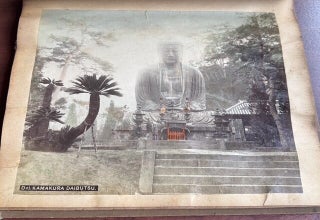 U.S.S. BALTIMORE NAVAL TRAVEL SCRAPBOOK WITH MEIJI JAPAN & EGYPT HAND-COLORED PHOTOGRAPHS, CRUCIFIXION & GOKUMON, 1898 ST. KITTS PROGRAM