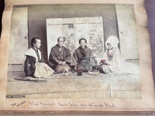 U.S.S. BALTIMORE NAVAL TRAVEL SCRAPBOOK WITH MEIJI JAPAN & EGYPT HAND-COLORED PHOTOGRAPHS, CRUCIFIXION & GOKUMON, 1898 ST. KITTS PROGRAM