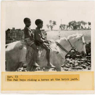 Item #1677 1963 PAKISTAN PHOTO SET — GULBERG MARKET / LAHORE, U.S. DETACHMENT, STREET LIFE,...