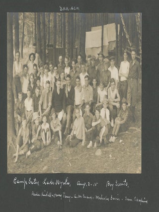 ORANGE MASSACHUSETTS FAMILY PHOTO ALBUM WITH BOY SCOUTS, GIRL SCOUTS, CAMP SETON, LAKE WYOLA, LAKE MATTAWA, BASEBALL & WORLD WAR I HOME FRONT, 1914&ndash;1917