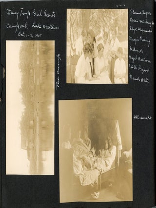 ORANGE MASSACHUSETTS FAMILY PHOTO ALBUM WITH BOY SCOUTS, GIRL SCOUTS, CAMP SETON, LAKE WYOLA, LAKE MATTAWA, BASEBALL & WORLD WAR I HOME FRONT, 1914&ndash;1917