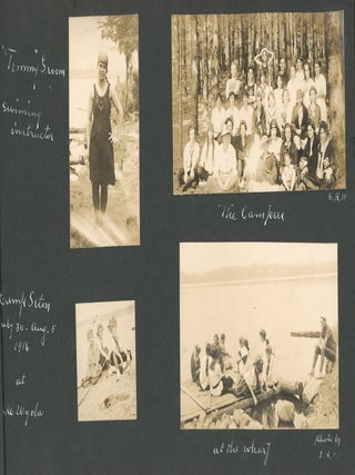 ORANGE MASSACHUSETTS FAMILY PHOTO ALBUM WITH BOY SCOUTS, GIRL SCOUTS, CAMP SETON, LAKE WYOLA, LAKE MATTAWA, BASEBALL & WORLD WAR I HOME FRONT, 1914&ndash;1917
