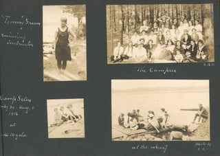 ORANGE MASSACHUSETTS FAMILY PHOTO ALBUM WITH BOY SCOUTS, GIRL SCOUTS, CAMP SETON, LAKE WYOLA, LAKE MATTAWA, BASEBALL & WORLD WAR I HOME FRONT, 1914–1917