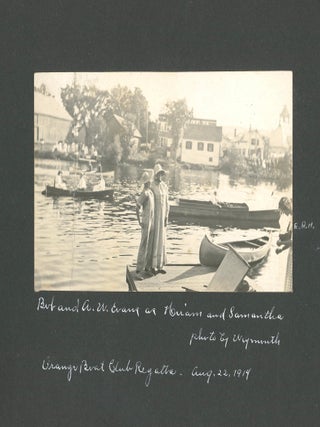 ORANGE MASSACHUSETTS FAMILY PHOTO ALBUM WITH BOY SCOUTS, GIRL SCOUTS, CAMP SETON, LAKE WYOLA, LAKE MATTAWA, BASEBALL & WORLD WAR I HOME FRONT, 1914&ndash;1917