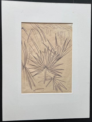 WALTER INGLIS ANDERSON ORIGINAL PEN & INK DRAWING “PALMETTOS” C. 1960–1965 WITH 1989 PROVENANCE