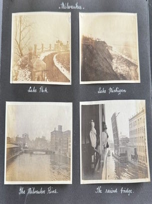 1916-1918 CROSS-CANADA PHOTO ALBUM BANFF VANCOUVER REGINA NOVA SCOTIA CHICAGO MILWAUKEE 270 PHOTOS