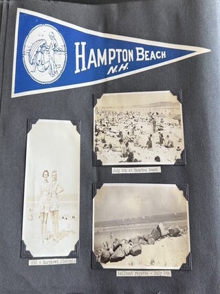 1930s WOMAN PHOTOGRAPHER PHOTO ALBUM ORANGE MASSACHUSETTS 400+ SNAPSHOTS 1936 FLOOD HAMPTON BEACH AIRMEET