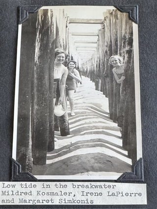 1930s WOMAN PHOTOGRAPHER PHOTO ALBUM ORANGE MASSACHUSETTS 400+ SNAPSHOTS 1936 FLOOD HAMPTON BEACH AIRMEET