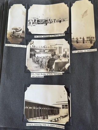 1930s WOMAN PHOTOGRAPHER PHOTO ALBUM ORANGE MASSACHUSETTS 400+ SNAPSHOTS 1936 FLOOD HAMPTON BEACH AIRMEET