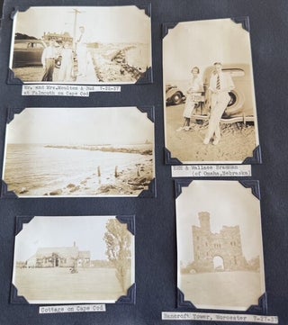 1930s WOMAN PHOTOGRAPHER PHOTO ALBUM ORANGE MASSACHUSETTS 400+ SNAPSHOTS 1936 FLOOD HAMPTON BEACH AIRMEET