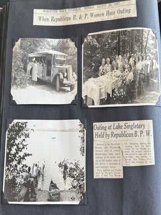 1930s WOMAN PHOTOGRAPHER PHOTO ALBUM ORANGE MASSACHUSETTS 400+ SNAPSHOTS 1936 FLOOD HAMPTON BEACH AIRMEET