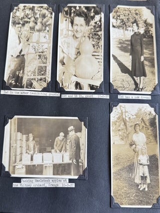 1930s WOMAN PHOTOGRAPHER PHOTO ALBUM ORANGE MASSACHUSETTS 400+ SNAPSHOTS 1936 FLOOD HAMPTON BEACH AIRMEET