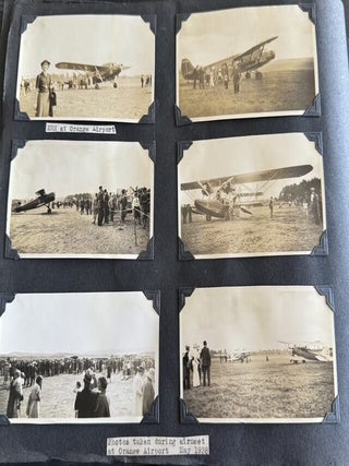 1930s WOMAN PHOTOGRAPHER PHOTO ALBUM ORANGE MASSACHUSETTS 400+ SNAPSHOTS 1936 FLOOD HAMPTON BEACH AIRMEET