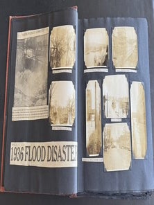 1930s WOMAN PHOTOGRAPHER PHOTO ALBUM ORANGE MASSACHUSETTS 400+ SNAPSHOTS 1936 FLOOD HAMPTON BEACH AIRMEET