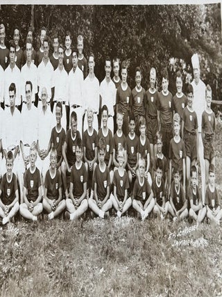 1952 CAMP ROPIOA PANORAMIC GROUP PHOTOGRAPH JAMAICA NEW YORK BOYS SUMMER CAMP