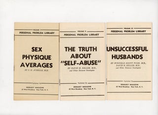 Item #1686 PERSONAL PROBLEM LIBRARY SEXOLOGY MAGAZINE MINI BOOKLETS SELF-ABUSE HUSBANDS PHYSIQUE...
