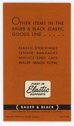 BAUER & BLACK SUSPENSORIES MEN’S SUPPORTER BOOKLET 1951 MEDICAL ADVERTISING EPHEMERA
