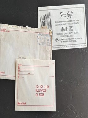 1960S&ndash;EARLY 1970S GAY MALE EROTICA MAIL-ORDER ARCHIVE &mdash; PHYSIQUE / SLIDE / BOOKLET PROMOTIONAL EPHEMERA WITH ENVELOPES