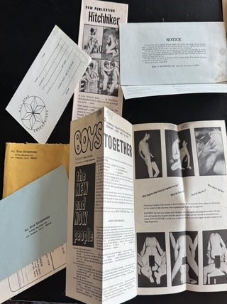 1960S&ndash;EARLY 1970S GAY MALE EROTICA MAIL-ORDER ARCHIVE &mdash; PHYSIQUE / SLIDE / BOOKLET PROMOTIONAL EPHEMERA WITH ENVELOPES