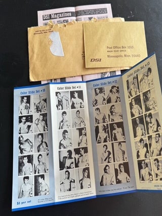 1960S&ndash;EARLY 1970S GAY MALE EROTICA MAIL-ORDER ARCHIVE &mdash; PHYSIQUE / SLIDE / BOOKLET PROMOTIONAL EPHEMERA WITH ENVELOPES