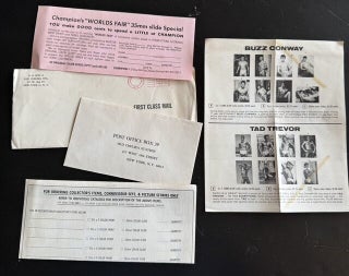 1960S–EARLY 1970S GAY MALE EROTICA MAIL-ORDER ARCHIVE — PHYSIQUE / SLIDE / BOOKLET PROMOTIONAL EPHEMERA WITH ENVELOPES
