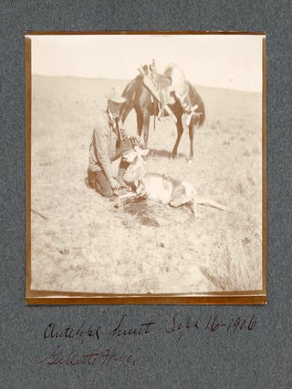 WYOMING HUNTING AND RANCH LIFE PHOTO ALBUM, CIRCA 1905&ndash;1906