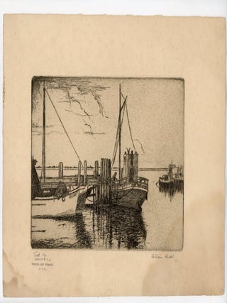 William Hicks, &ldquo;In Dry-Dock&rdquo; &mdash; Signed Etching - WPA