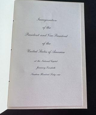 JOHN F. KENNEDY 1961 PRESIDENTIAL INAUGURATION INVITATION, PROGRAM, TICKET & PORTRAITS