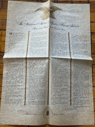 LYNDON B. JOHNSON 1965 OFFICIAL INAUGURATION KIT WITH PARCHMENT BROADSIDE AND ORIGINAL MAILING ENVELOPE