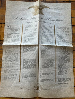 LYNDON B. JOHNSON 1965 OFFICIAL INAUGURATION KIT WITH PARCHMENT BROADSIDE AND ORIGINAL MAILING ENVELOPE