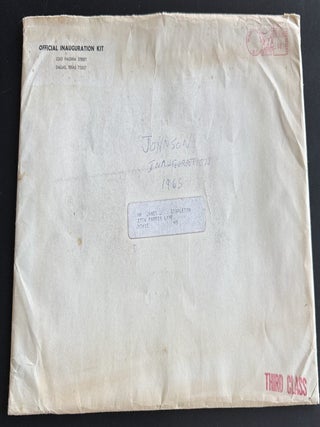 LYNDON B. JOHNSON 1965 OFFICIAL INAUGURATION KIT WITH PARCHMENT BROADSIDE AND ORIGINAL MAILING ENVELOPE