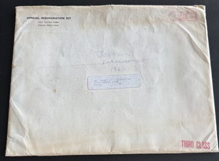 LYNDON B. JOHNSON 1965 OFFICIAL INAUGURATION KIT WITH PARCHMENT BROADSIDE AND ORIGINAL MAILING ENVELOPE