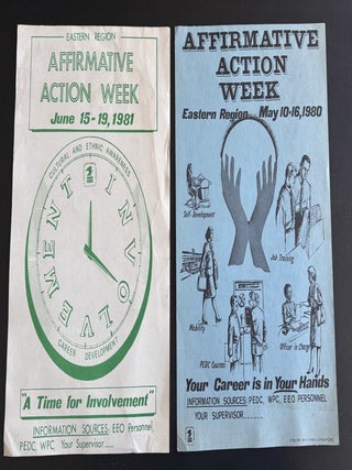 US POSTAL SERVICE AFFIRMATIVE ACTION WEEK POSTERS, 1980&ndash;1981 &mdash; EEO & WORKPLACE DIVERSITY