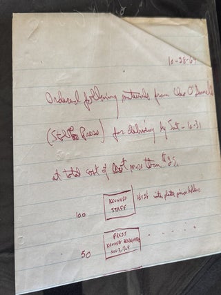 EDWARD M. &ldquo;TED&rdquo; KENNEDY 1964 SENATE REELECTION CAMPAIGN WORKING ARCHIVE FROM THE JAMES J. STAPLETON ESTATE