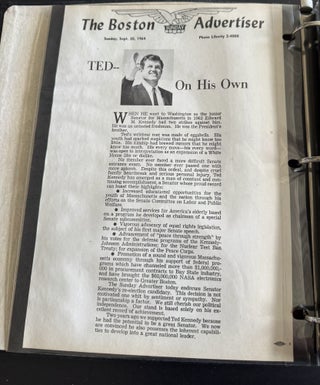 EDWARD M. “TED” KENNEDY 1964 SENATE REELECTION CAMPAIGN WORKING ARCHIVE FROM THE JAMES J. STAPLETON ESTATE