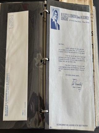 EDWARD M. &ldquo;TED&rdquo; KENNEDY 1964 SENATE REELECTION CAMPAIGN WORKING ARCHIVE FROM THE JAMES J. STAPLETON ESTATE