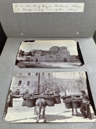EARLY 20TH-CENTURY TRAVEL PHOTOGRAPH ALBUM: EGYPT, CONSTANTINOPLE, GREECE, DALMATIA, PRAGUE,...