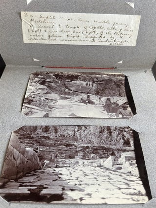 EARLY 20TH-CENTURY TRAVEL PHOTOGRAPH ALBUM: EGYPT, CONSTANTINOPLE, GREECE, DALMATIA, PRAGUE, CORFU, AND THE WEST INDIES