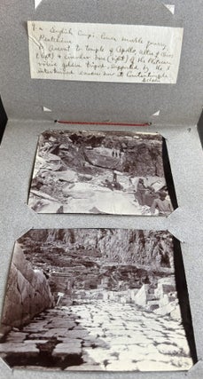 EARLY 20TH-CENTURY TRAVEL PHOTOGRAPH ALBUM: EGYPT, CONSTANTINOPLE, GREECE, DALMATIA, PRAGUE, CORFU, AND THE WEST INDIES