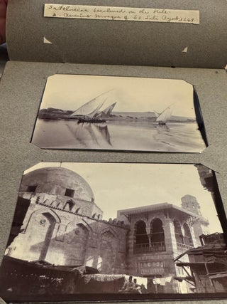 EARLY 20TH-CENTURY TRAVEL PHOTOGRAPH ALBUM: EGYPT, CONSTANTINOPLE, GREECE, DALMATIA, PRAGUE, CORFU, AND THE WEST INDIES