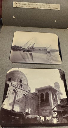 EARLY 20TH-CENTURY TRAVEL PHOTOGRAPH ALBUM: EGYPT, CONSTANTINOPLE, GREECE, DALMATIA, PRAGUE, CORFU, AND THE WEST INDIES