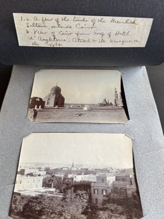 EARLY 20TH-CENTURY TRAVEL PHOTOGRAPH ALBUM: EGYPT, CONSTANTINOPLE, GREECE, DALMATIA, PRAGUE, CORFU, AND THE WEST INDIES